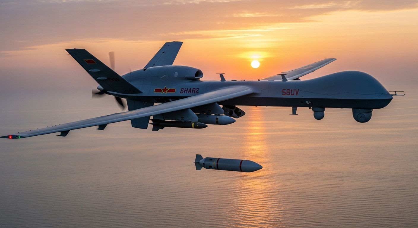 中国Wing Loong X、潜水艦を自律探知・攻撃する無人機をドバイエアショーで初披露