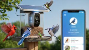 AI×ソーラー駆動のスマートバードフィーダー「FeatherSnap」、CES 2026に登場。STEM教育ツールとして認証取得 - innovaTopia