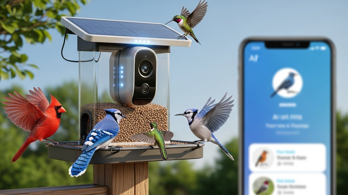 AI×ソーラー駆動のスマートバードフィーダー「FeatherSnap」、CES 2026に登場。STEM教育ツールとして認証取得 - innovaTopia