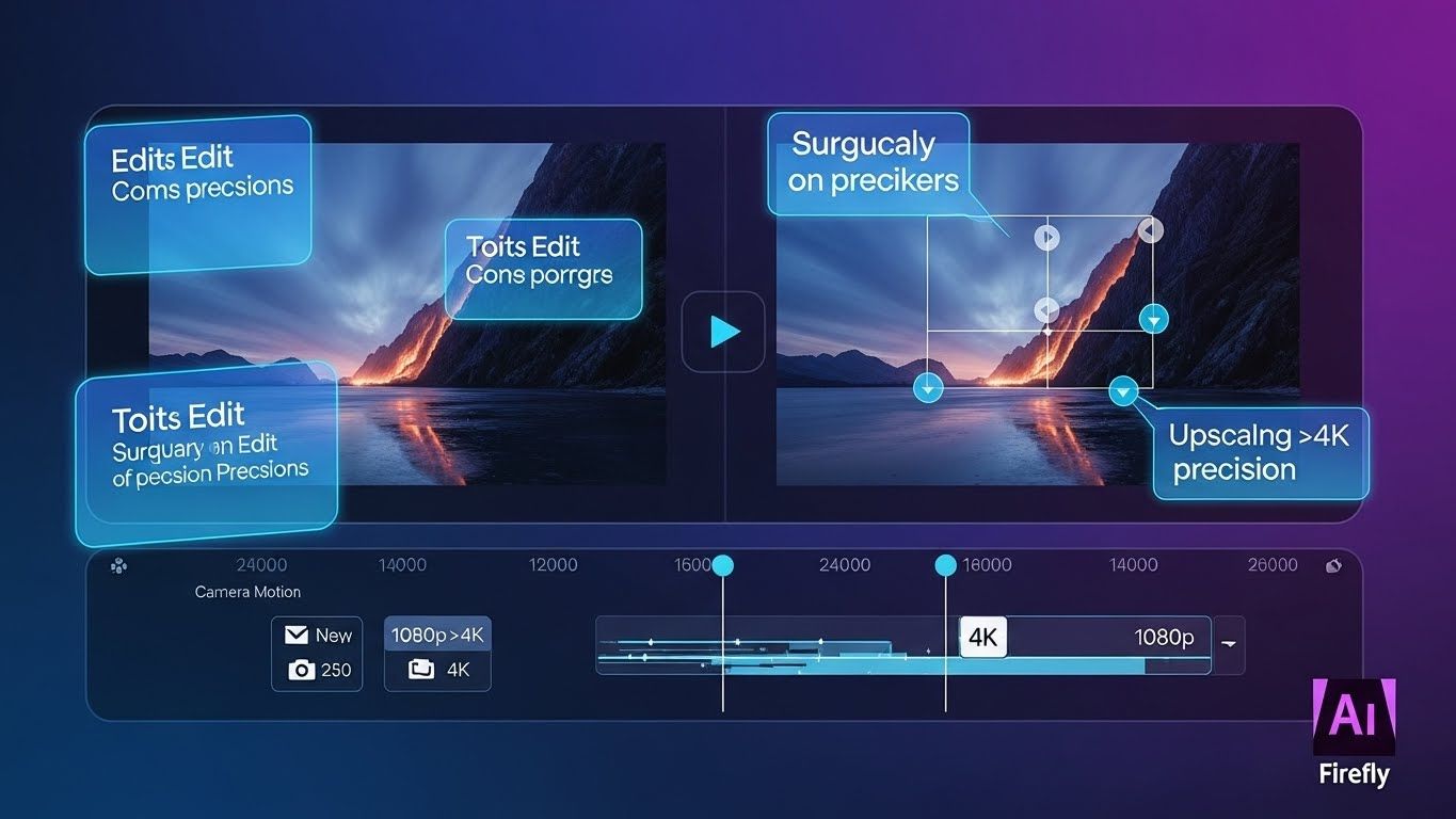Adobe Firefly、動画編集に革命。Prompt to EditとAlephモデルで「部分修正」が可能に