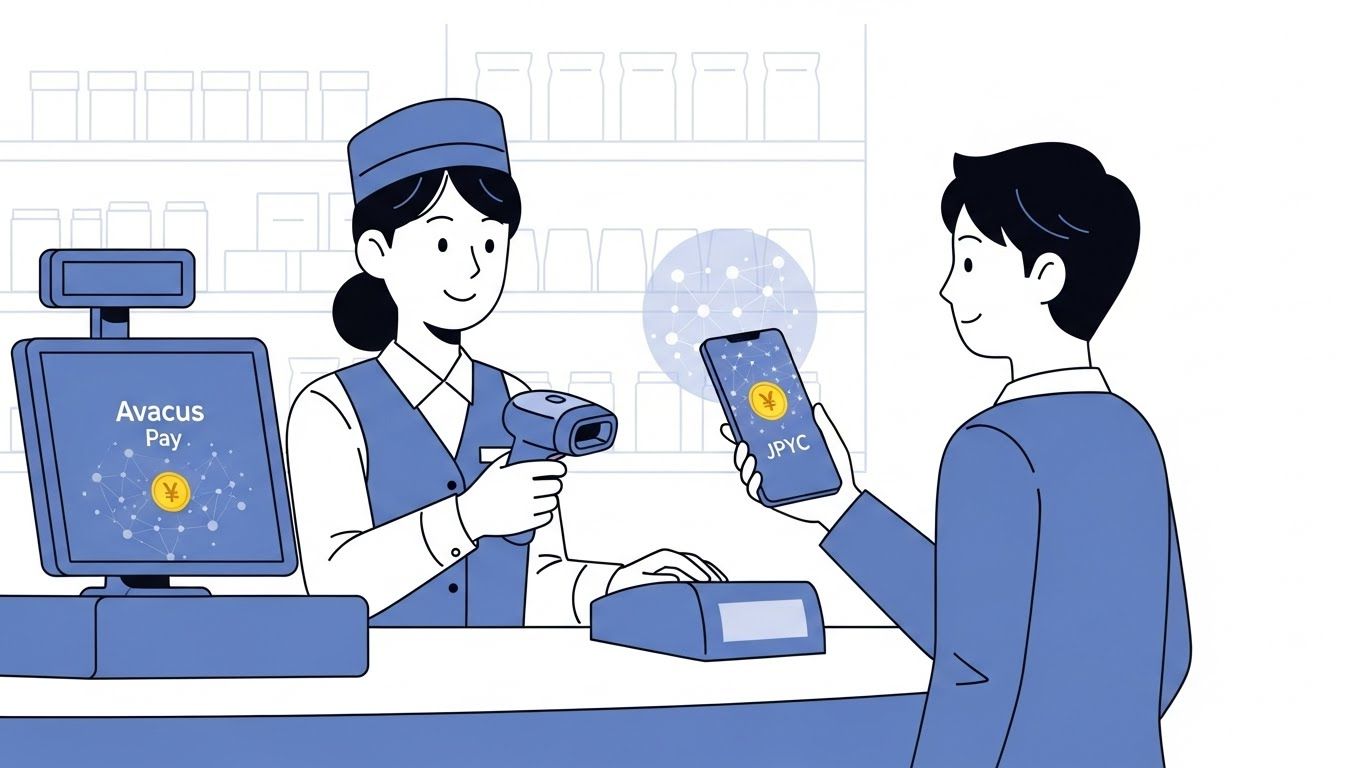 Avacus PayでJPYC店舗決済　QRコードで手数料0％を実現する次世代Web3ソリューション