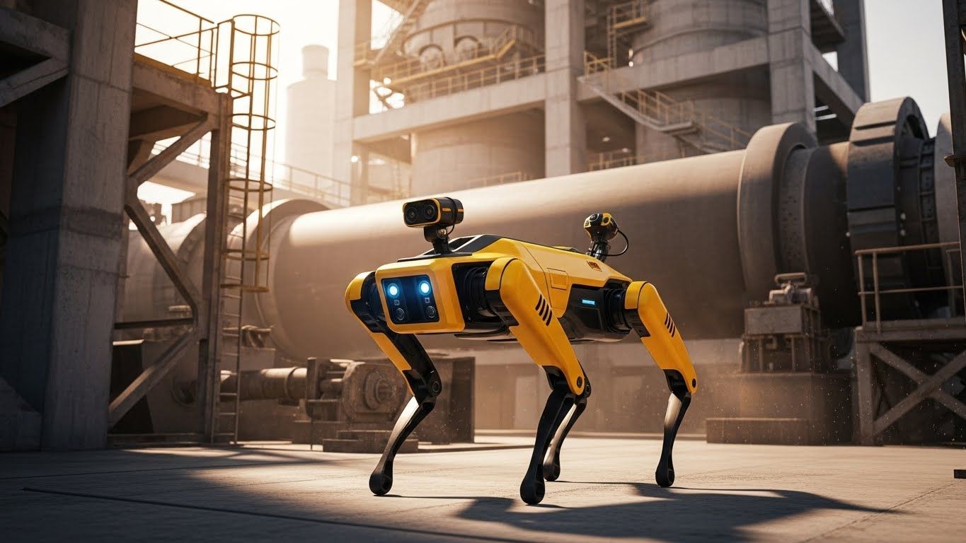 Boston Dynamics「Spot」がセメント工場を巡回、危険作業から人間を解放