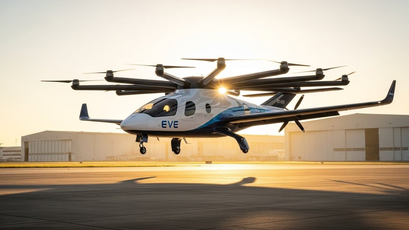 Eve Air Mobility、電動空飛ぶタクシーが初飛行成功。都市航空モビリティ実用化へ一歩