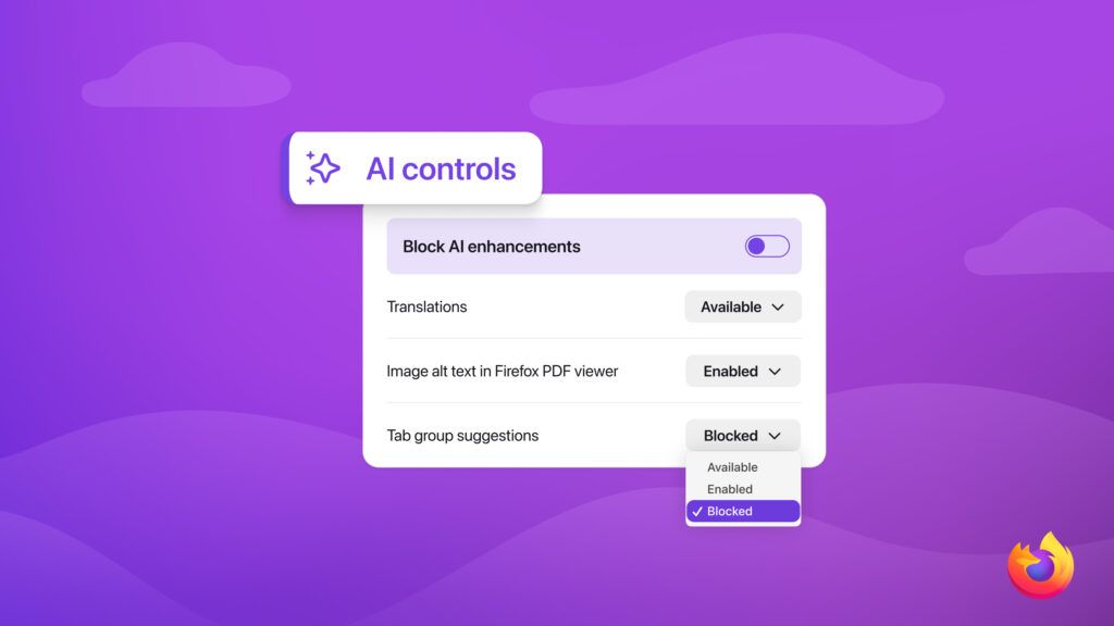 Mozilla、FirefoxにAI完全ブロック機能を追加──ユーザー選択を最優先