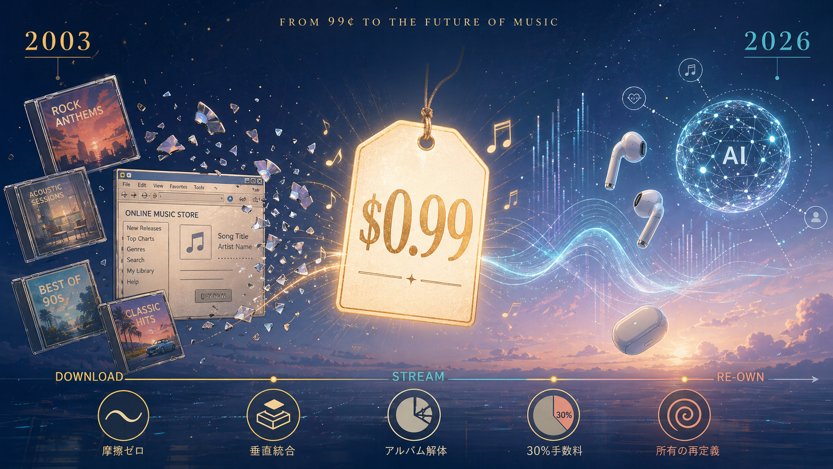 4月28日【今日は何の日？】iTunes Music Store誕生、99セントが書き換えた音楽の未来