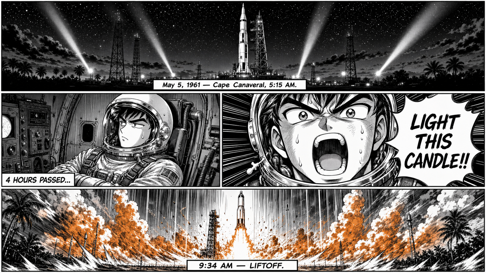 5月5日【今日は何の日？】「ロウソクに火をつけろ」米国初の有人宇宙飛行・シェパード65年