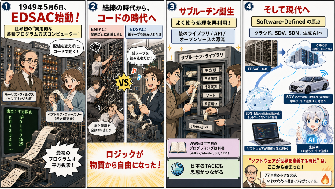 5月6日【今日は何の日?】EDSAC初稼働、世界初の実用コンピューター誕生