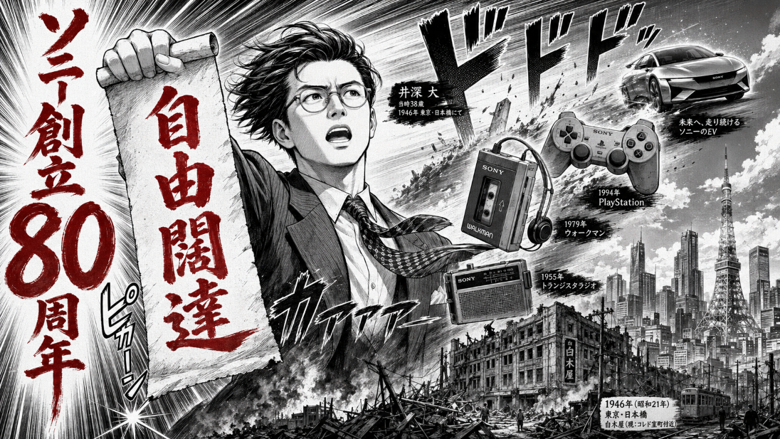 5月7日【今日は何の日？】ソニー創立80周年、「自由闊達」というOSの原点