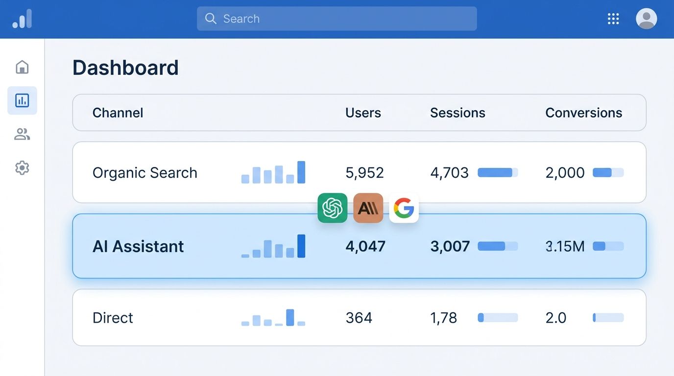 Google Analytics、AIアシスタントを独立チャネル化｜ChatGPT・Claude・Gemini流入を可視化