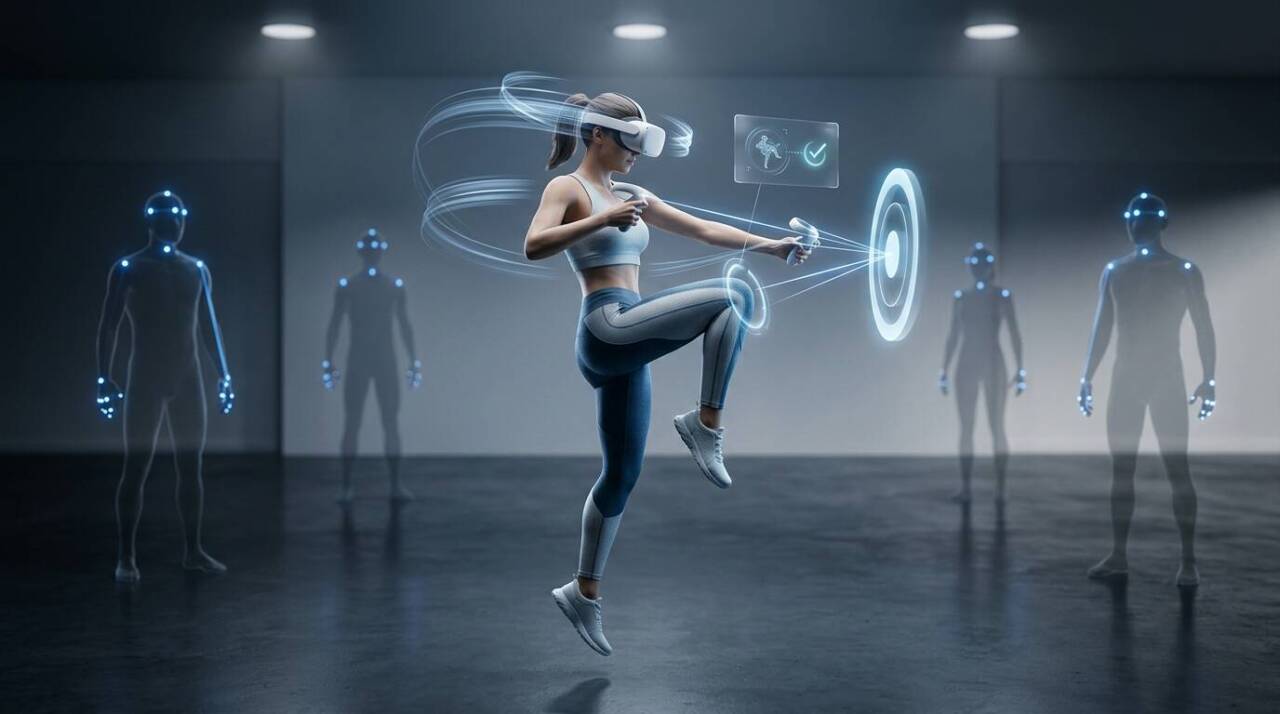 FitXR、Questで膝位置を直接使わず「膝蹴り」を認識｜頭部の動きから全身入力を推定