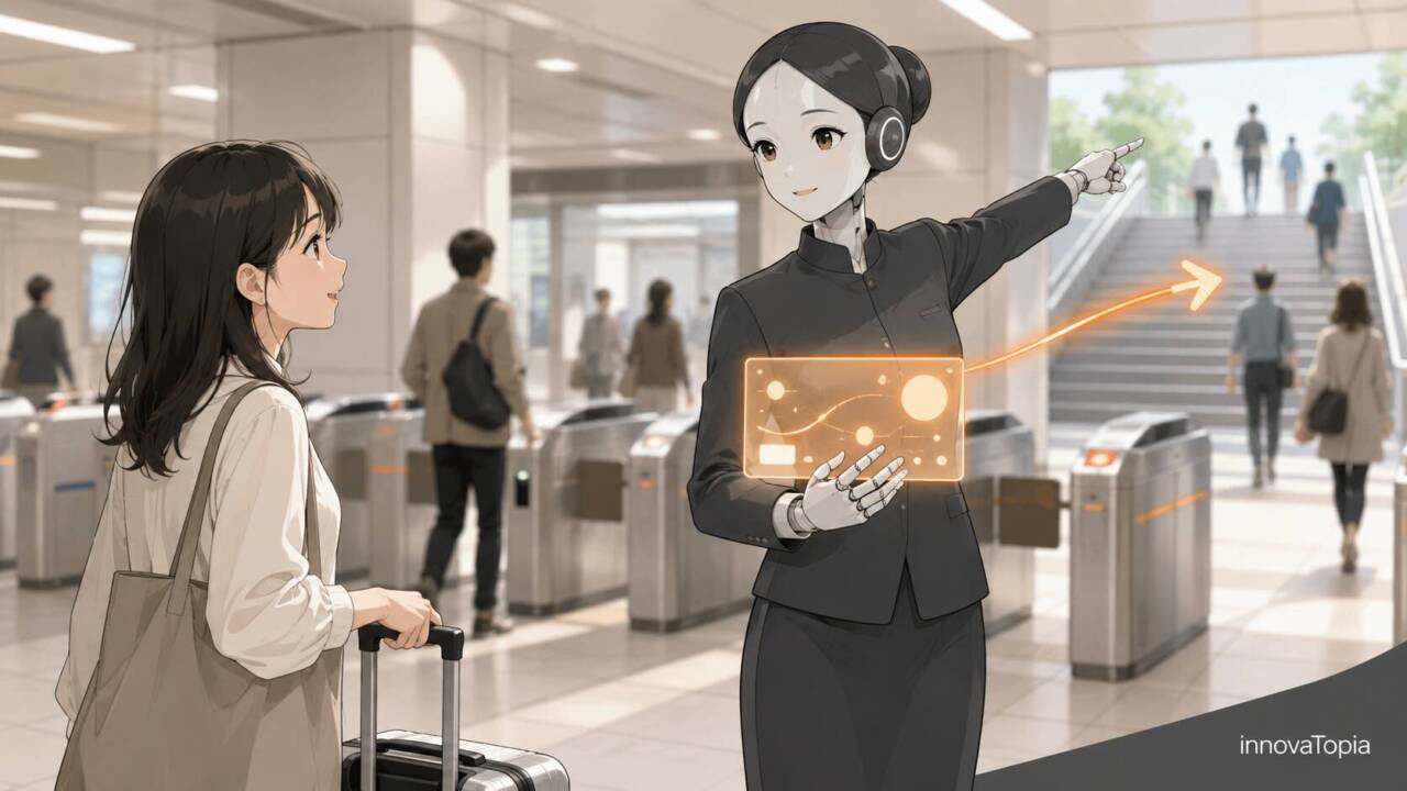 Osaka Metroのヒューマノイド駅員|梅田駅で2度目の実証 - innovaTopia