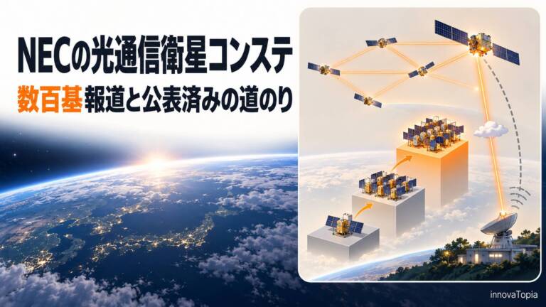 【解説】NECの光通信衛星コンステ|数百基報道と公表済みの道のり - innovaTopia