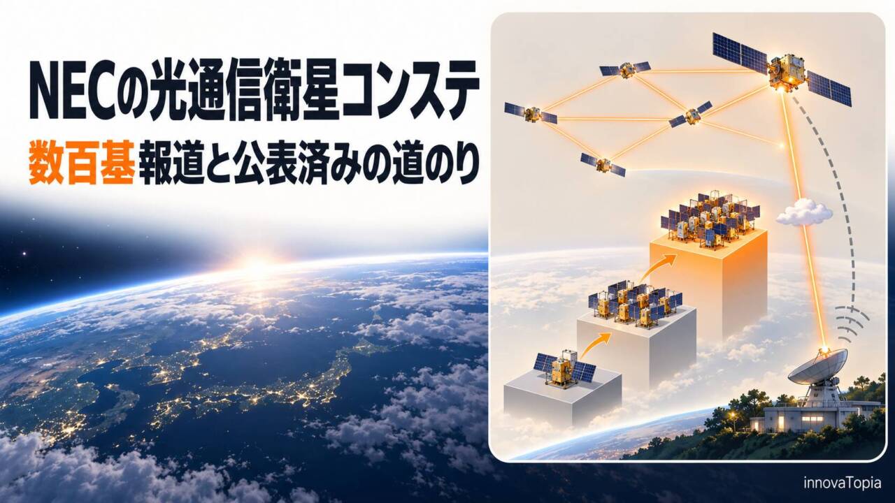 【解説】NECの光通信衛星コンステ|数百基報道と公表済みの道のり - innovaTopia