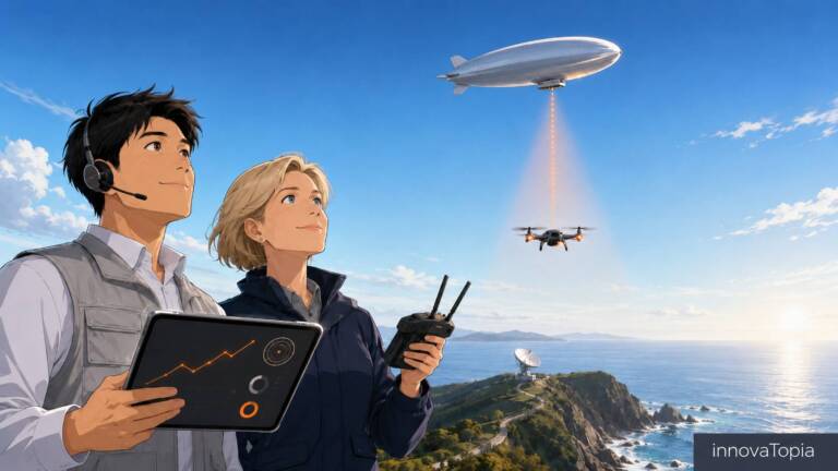 ソフトバンク、空飛ぶ基地局HAPSが日本上空でスマホ通信に初成功