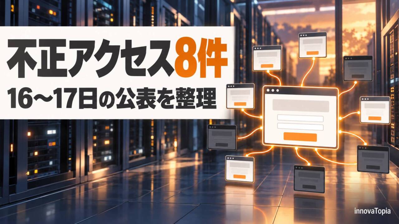 【解説】Studio・コミックシーモア・日本郵便など不正アクセス8件、10月16〜17日の公表を整理 - innovaTopia