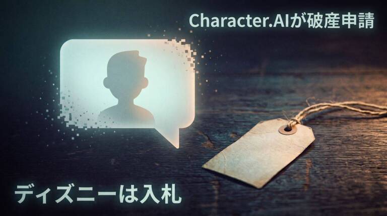 Character.aiが破産法11条を申請、ディズニーが2000万ドルで入札