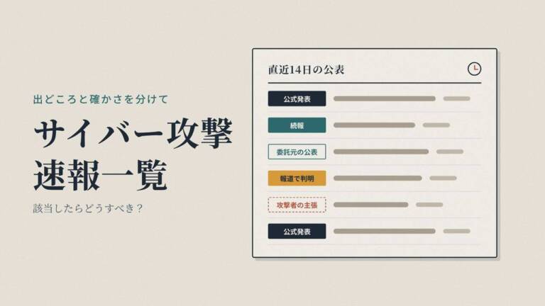 10/21｜20:30更新【サイバー攻撃速報一覧】該当したらどうすべき？