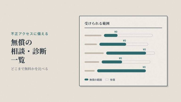 【随時更新】不正アクセスに備える無償の相談・診断一覧|「どこまで無料か」を比べる - innovaTopia