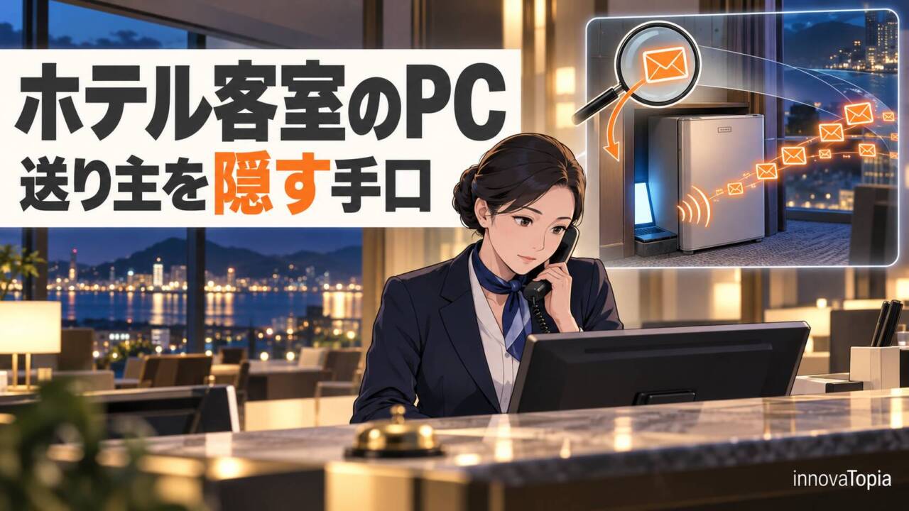 【解説】ホテル客室に隠したPCからフィッシングメール、兵庫県警が逮捕と報道 送り主を隠す手口と施設・受信者の備え - innovaTopia