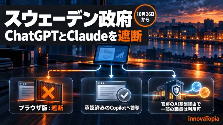 スウェーデン政府、職員PCでChatGPTとClaudeを遮断　Copilotへ誘導、両社モデルは官房の基盤経由で一部継続
