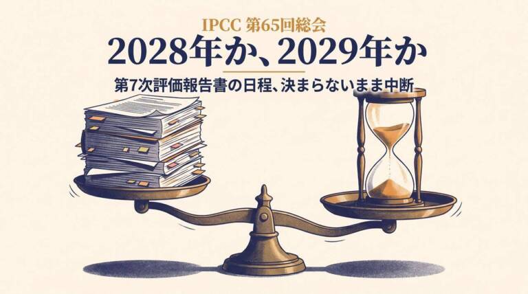 IPCC総会、日程を決められないまま中断｜同じ「公平さ」が分けた科学の締め切り