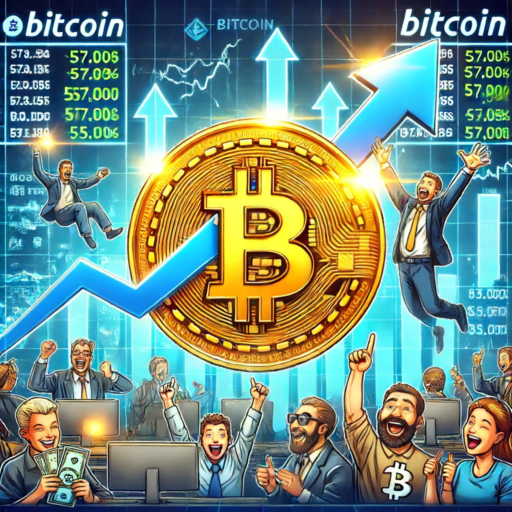 ビットコイン、57,000ドル突破で市場沸騰 - 暗号通貨の新たな高みへ - innovaTopia - （イノベトピア）