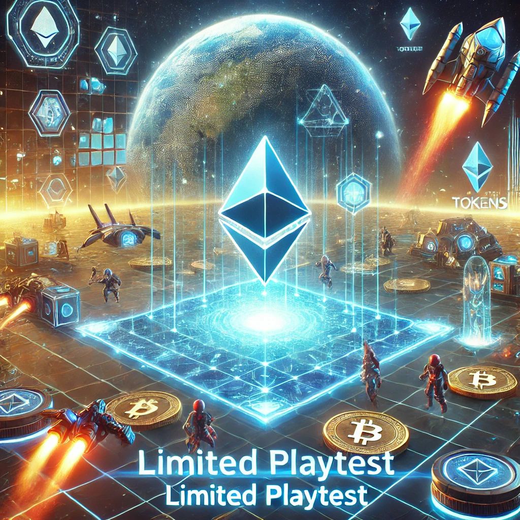 DALLE 2024-10-11 070851 - An exciting image illustrating the launch of a new blockchain-based game called Shardbound The scene shows a futuristic digital world where players - innovaTopia