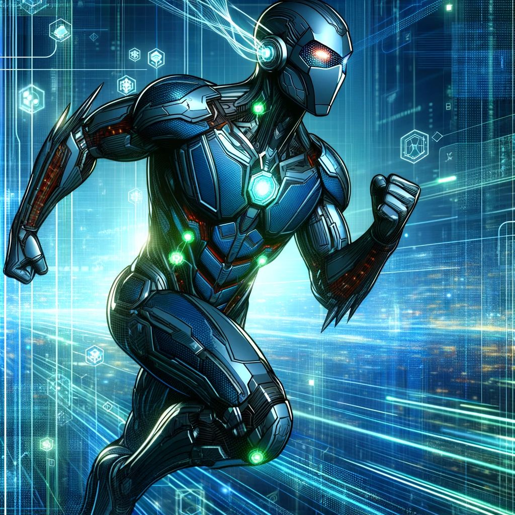 DALLE-2024-04-13-090040-Illustration-of-a-superhero-dedicated-to-cybersecurity-depicted-in-a-dynamic-pose-on-a-digital-landscape-The-hero-wears-a-sleek-high-tech-suit-enha - innovaTopia