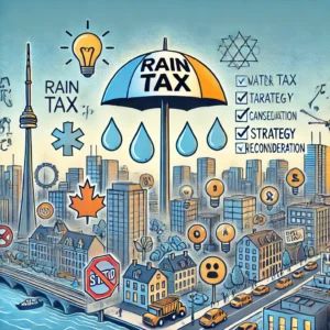 トロント市、雨税導入計画に公衆反発で中止 – 水管理戦略再考へ