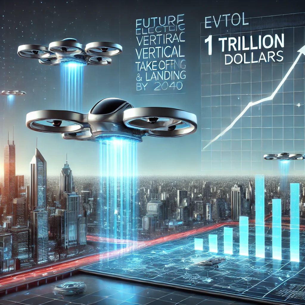 eVTOL市場、2040年に1兆ドル到達の可能性：JPMorgan予測