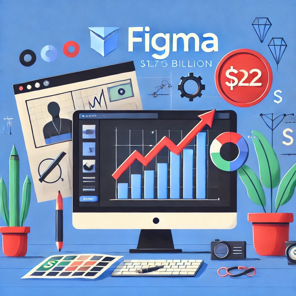 DALLE 2024-07-02 095805 - An illustration representing Figmas valuation reaching 5 billion Show the Figma logo a graph indicating rising valuation and elements represen - innovaTopia