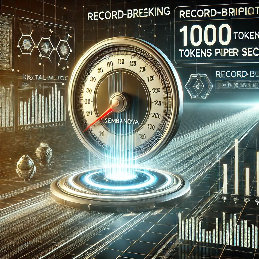 DALLE 2024-07-18 181002 - A record-breaking scene showcasing SambaNovas AI achieving a speed of 1000 tokens per second The background features advanced AI technology and digi - innovaTopia