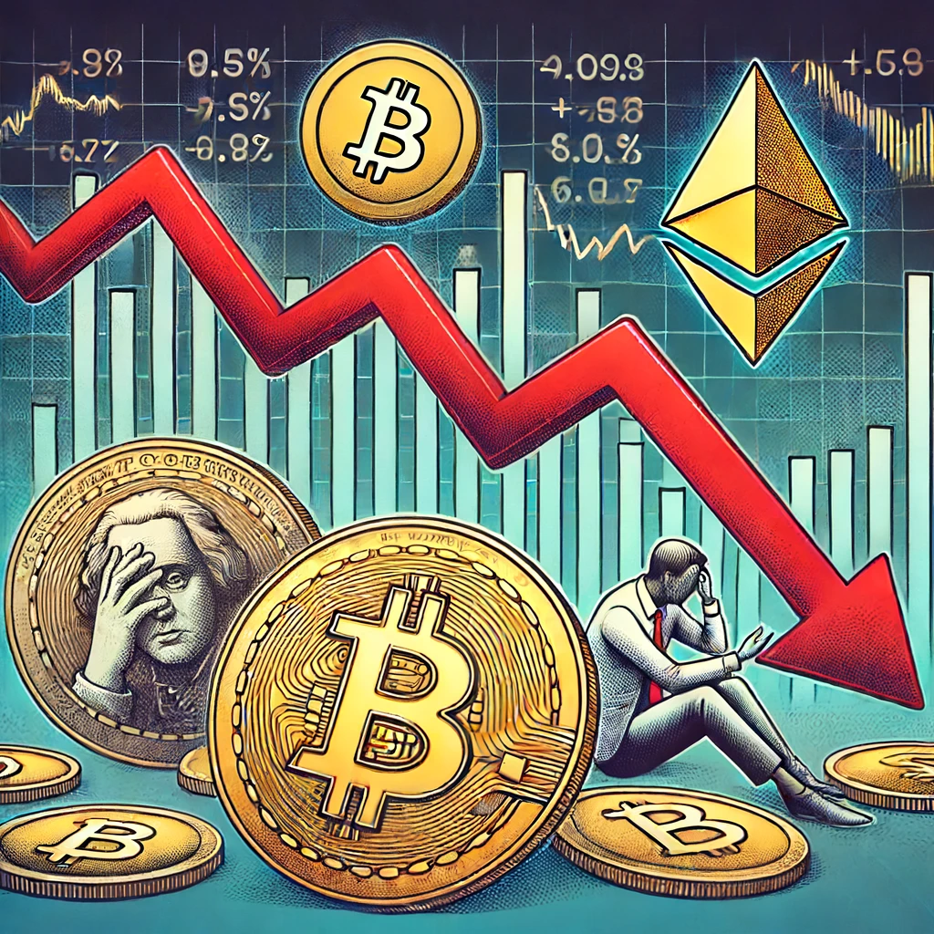 連邦準備制度の利下げ期待後退で暗号通貨価格が低迷、ビットコインとイーサリアム下落 - innovaTopia - （イノベトピア）