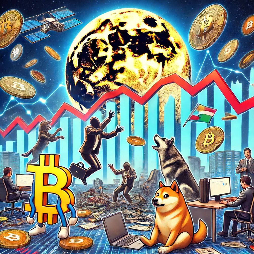 主要暗号通貨が下落、SOLとDOGEに大打撃、市場全体が不安定に