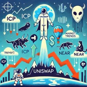 Uniswapが11ドル超えで躍進、一方でICPとNEARは大幅下落