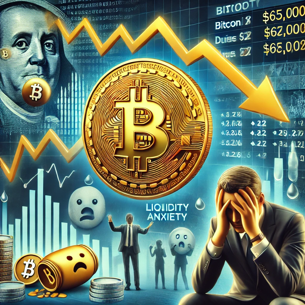 ビットコイン、65,000ドル割れ！経済不安と流動性低下が影響 - innovaTopia - （イノベトピア）