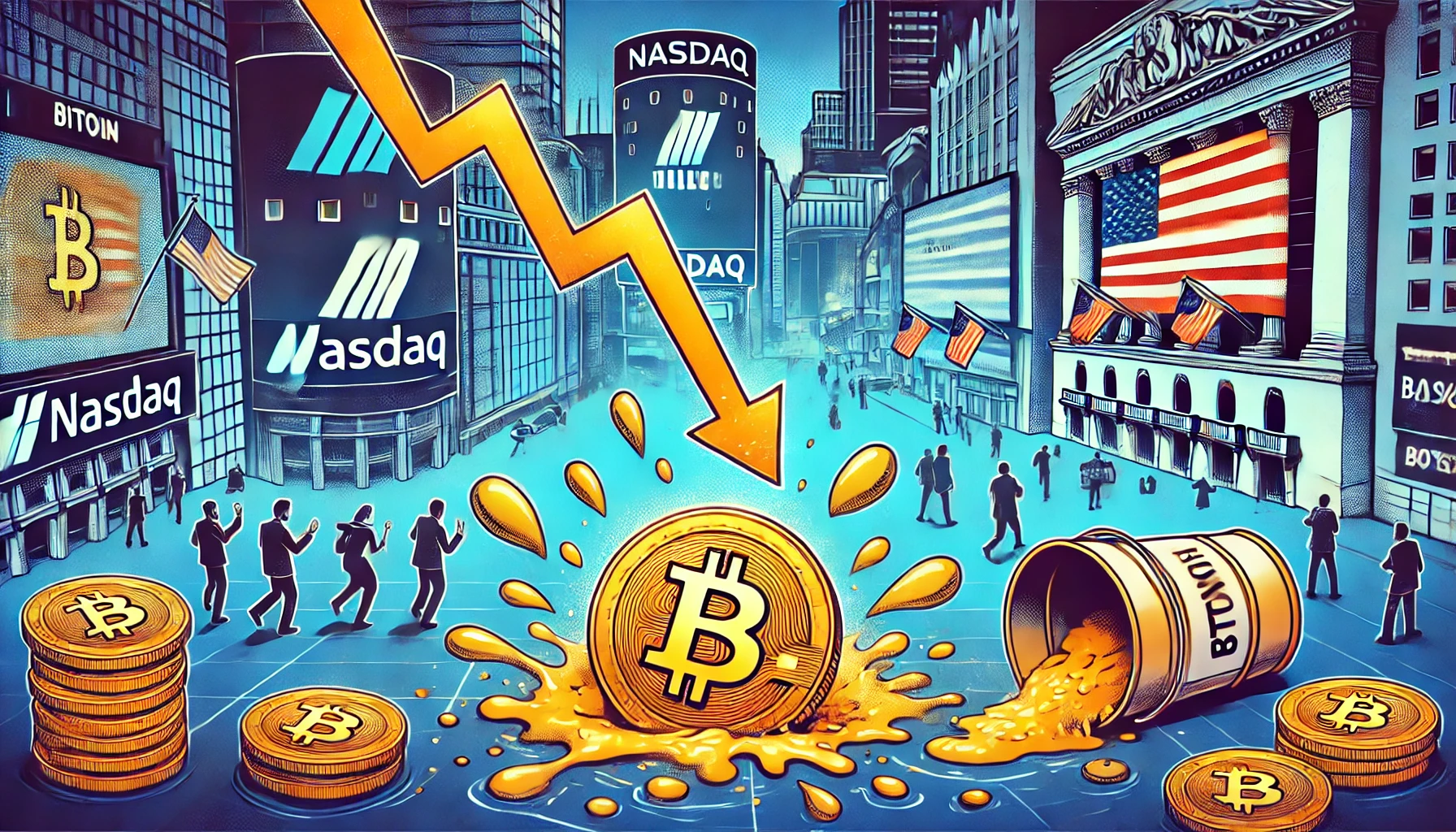 ビットコイン10%減、ナスダックのラリーに疑問符 - 市場の流動性に警鐘 - innovaTopia - （イノベトピア）