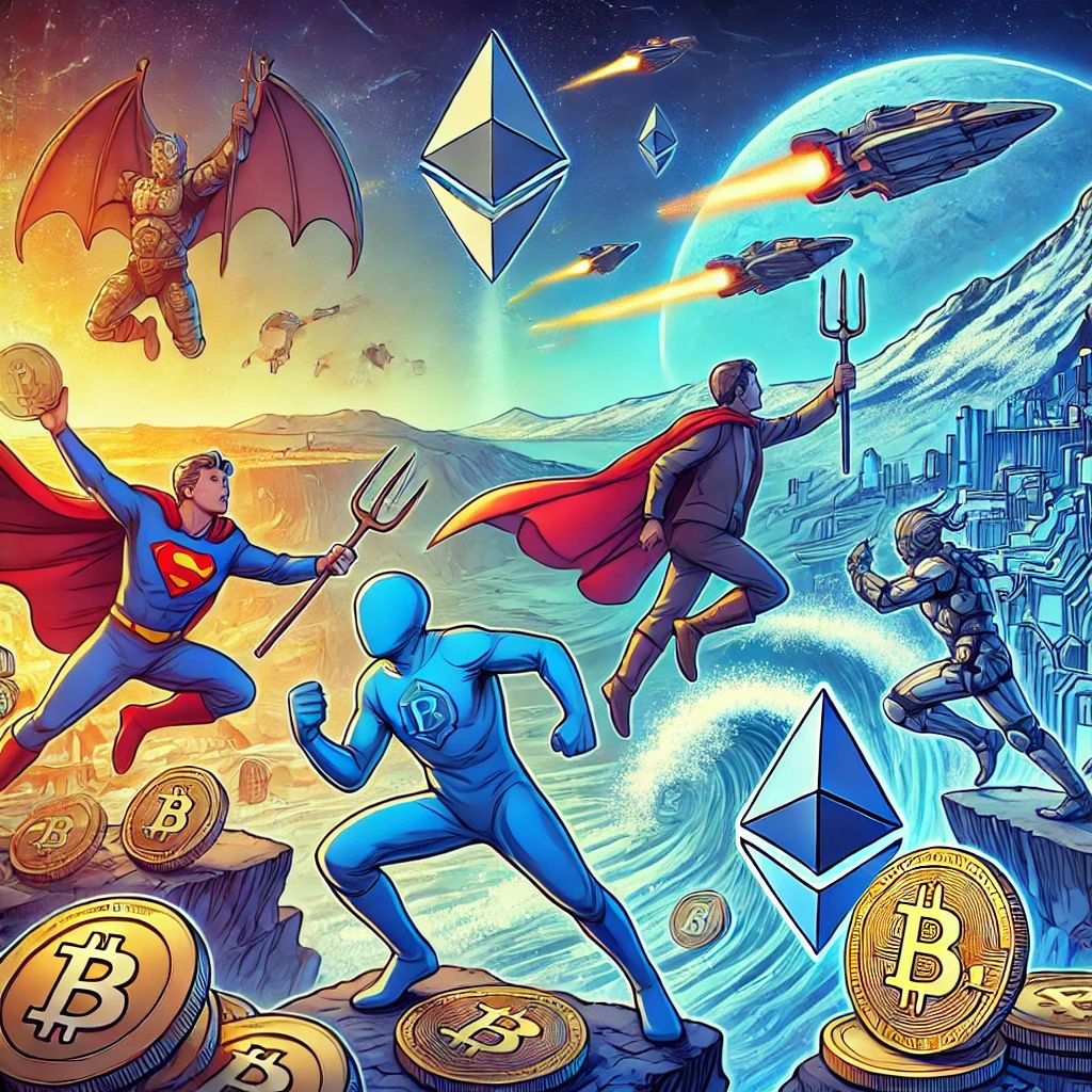 DALLE 2024-06-26 201338 - Illustration of Bitcoin and Ethereum options worth billion expiring over the weekend - innovaTopia