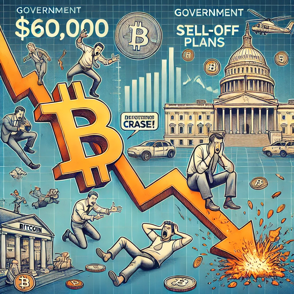 ビットコイン価格、政府のBTC売却計画で6万ドルへ急落 - innovaTopia - （イノベトピア）