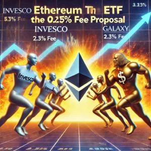 イーサリアムETF競争激化、InvescoとGalaxyが手数料0.25%で提案