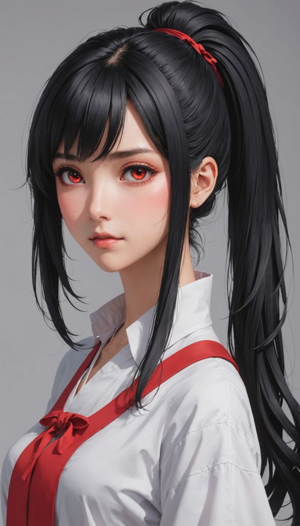 1girl_black_hair_red_eyes_ponytail_20250414093425_02 - innovaTopia