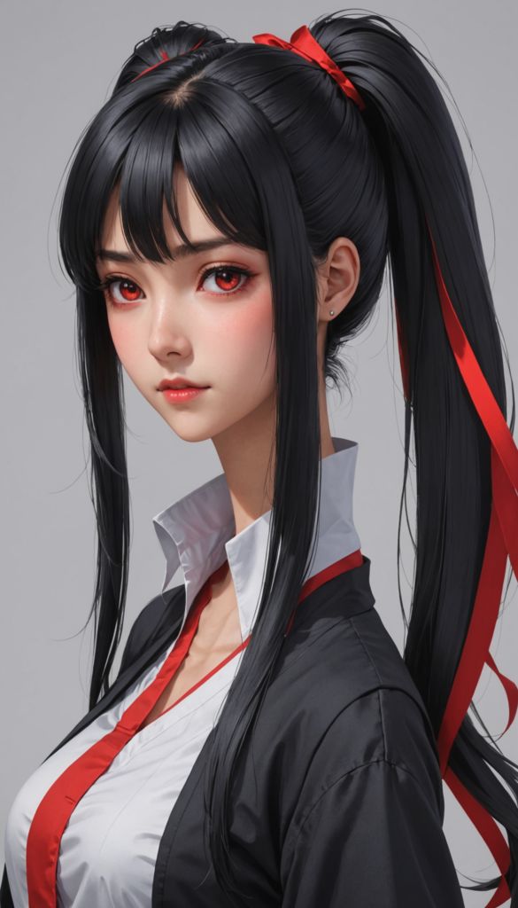1girl_black_hair_red_eyes_ponytail_20250414093425_04 - innovaTopia