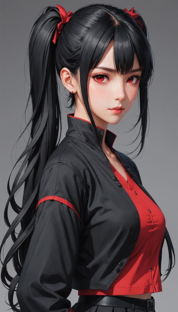 1girl_black_hair_red_eyes_ponytail_20250414093426_03 - innovaTopia