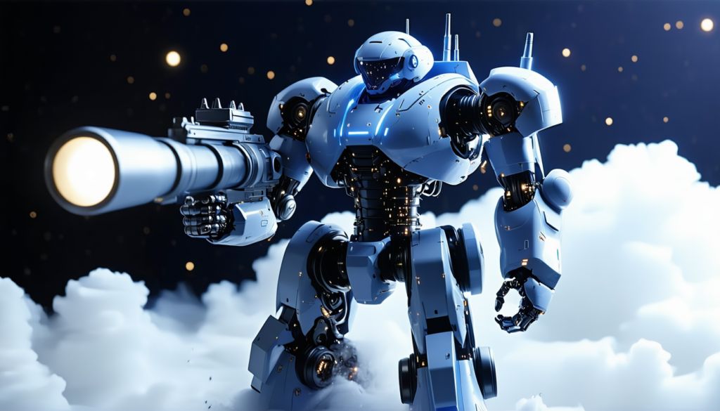robot_space_universe_holding_gatling_gun_floating_20250421052908_01 - innovaTopia