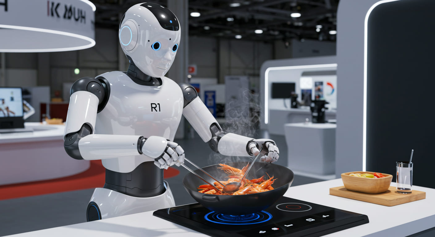  Ant Group「R1」発表｜Tesla Optimusに挑戦するヒューマノイドロボットが料理デモを披露、中国AI競争が加速 - innovaTopia - （イノベトピア）