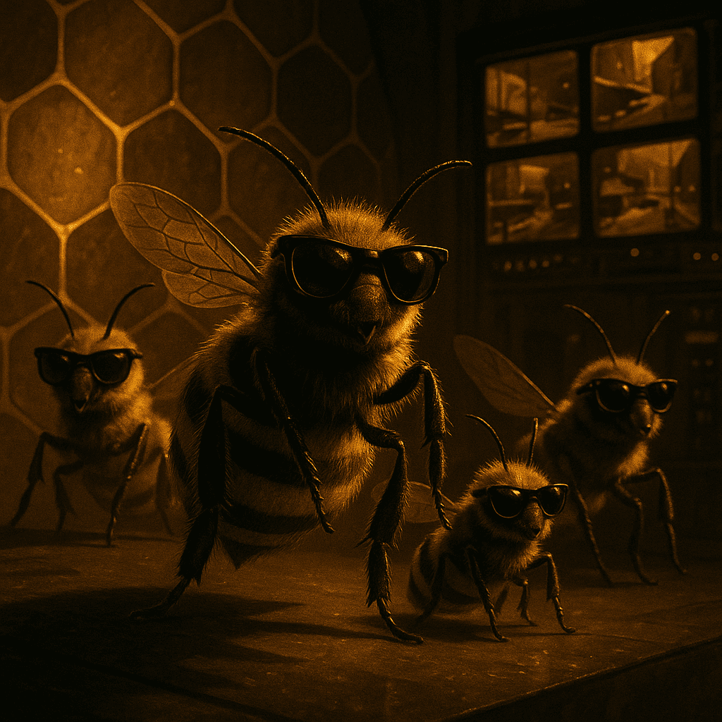 20251011_1536_Bee Spy Adventure_simple_compose_01k78zq0w8f7292gxfvk7r42j8 - innovaTopia - innovaTopia - (イノベトピア)