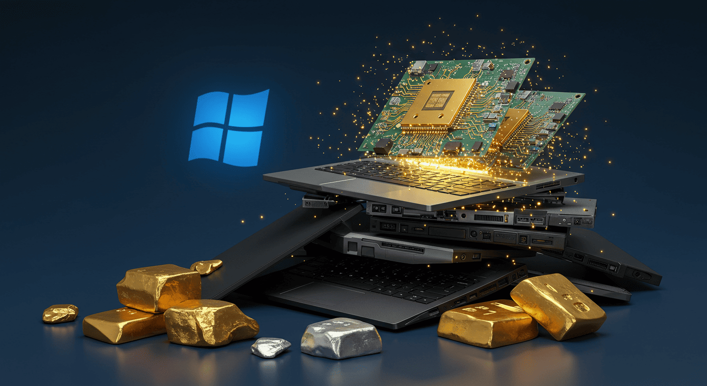 Windows 10サポート終了で18億ポンドの貴金属が眠る電子廃棄物へ