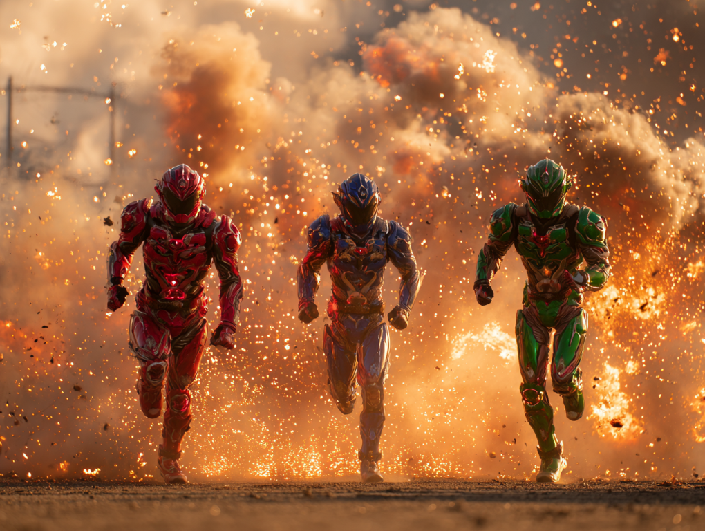 tatsu0256_Three_Japanese_tokusatsu_bio-metallic_heroes_in_red_48ba3ef3-51ee-4552-9e31-bf8ea2a06e4b_1 - innovaTopia - innovaTopia - (イノベトピア)
