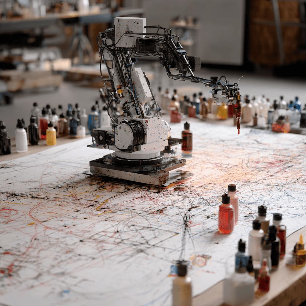 tatsu0256_a_painter_AI_robot_accidentally_knocks_over_ink_bot_1abc988a-c536-4a45-a715-201a81f4cb95_1 - innovaTopia