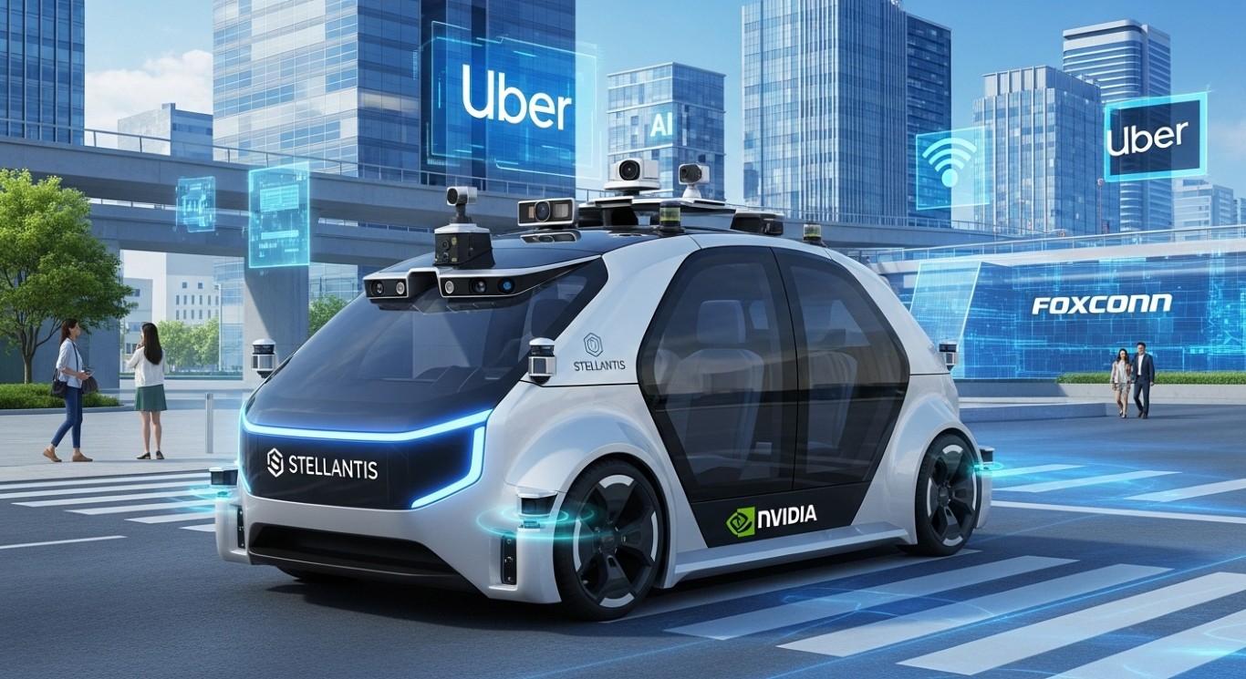 StellantisNVIDIAUberFoxconnが協業2028年にロボタクシー5000台展開へ - innovaTopia Stellantis・NVIDIA・Uber・Foxconnが協業、2028年にロボタクシー5,000台展開へ - innovaTopia - (イノベトピア)